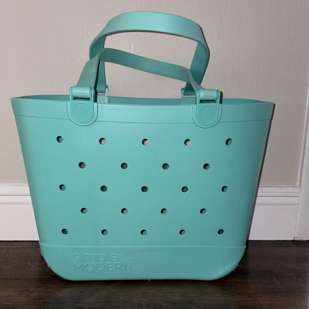 Simple Modern Large Aqua Tote Bag